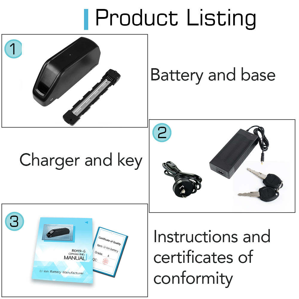Jumbo Shark battery R049-6 48V 52V 60V 72V 14.4AH 24AH 21700 LG5200mah li-ion Ebike battery for 1000W 1500W 2000W motor with charger【AU Stock】