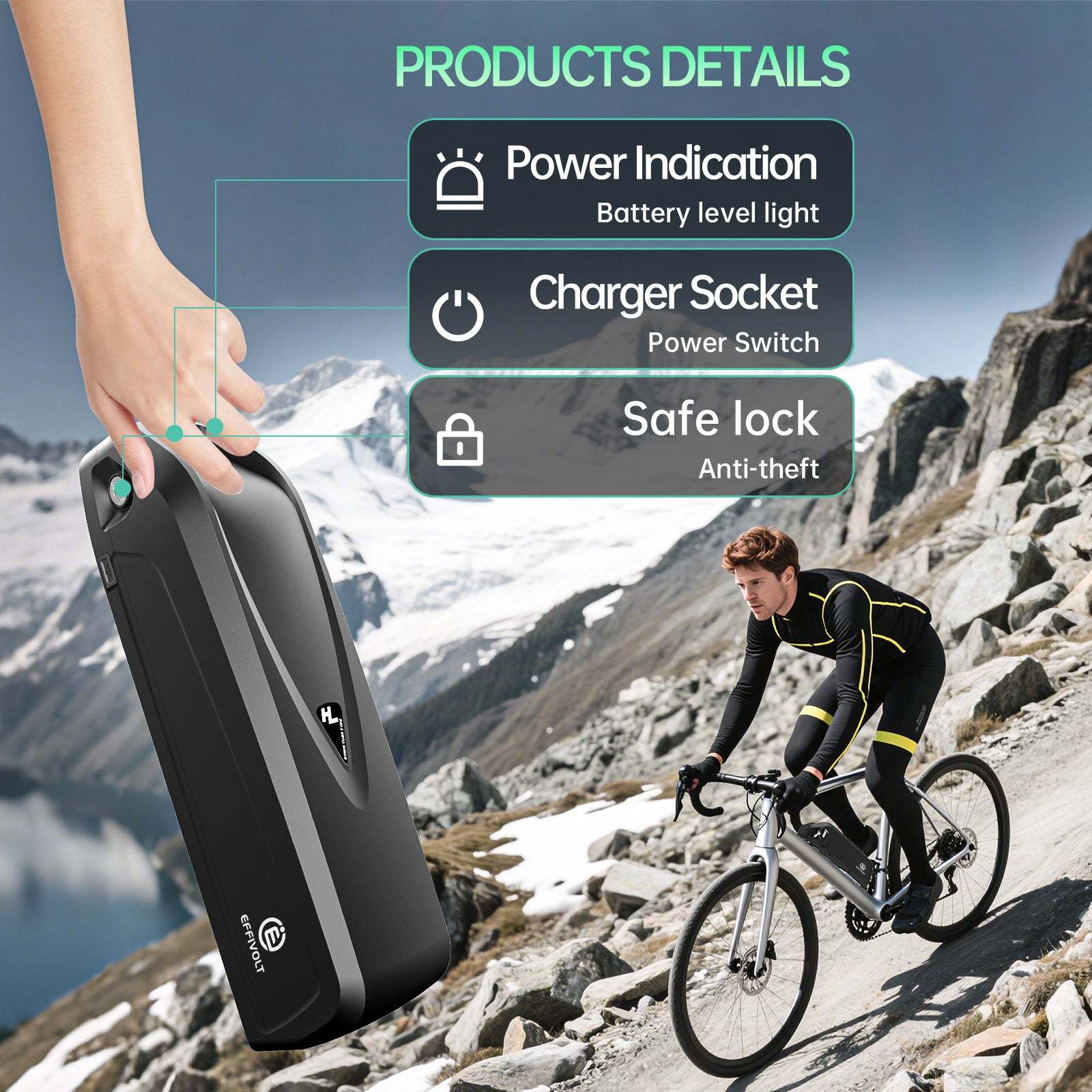 Hailong-3 48V 13AH 5 Pins Li-ion Ebike battery for 250W 350W 500W 750W 800W 1000W 1200W motor【USA Stock】