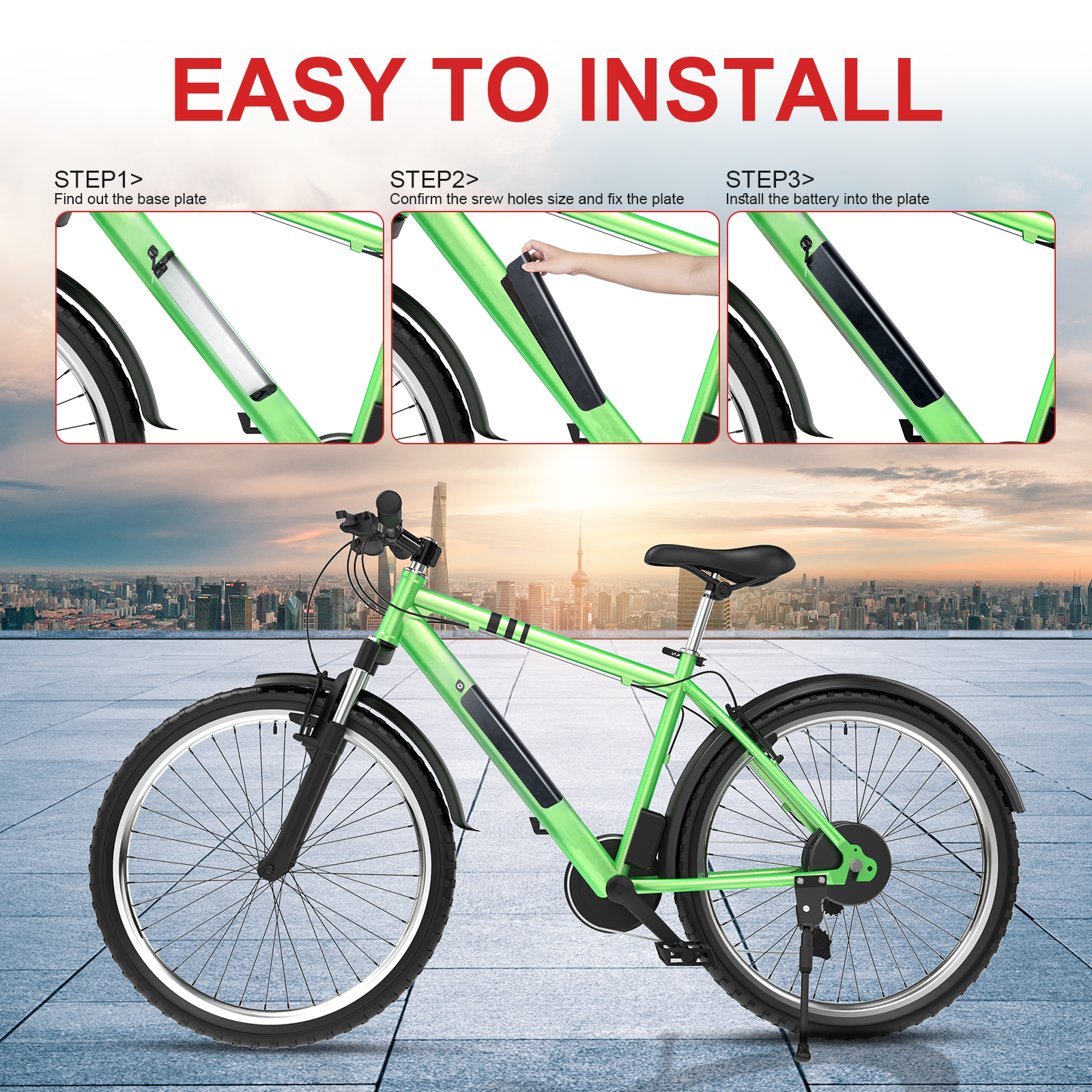 R009 48V 13AH Dorado Bicycle lithium battery 18650 2500mAh Cells for 0-1000w motor with 2A charger/EU stock