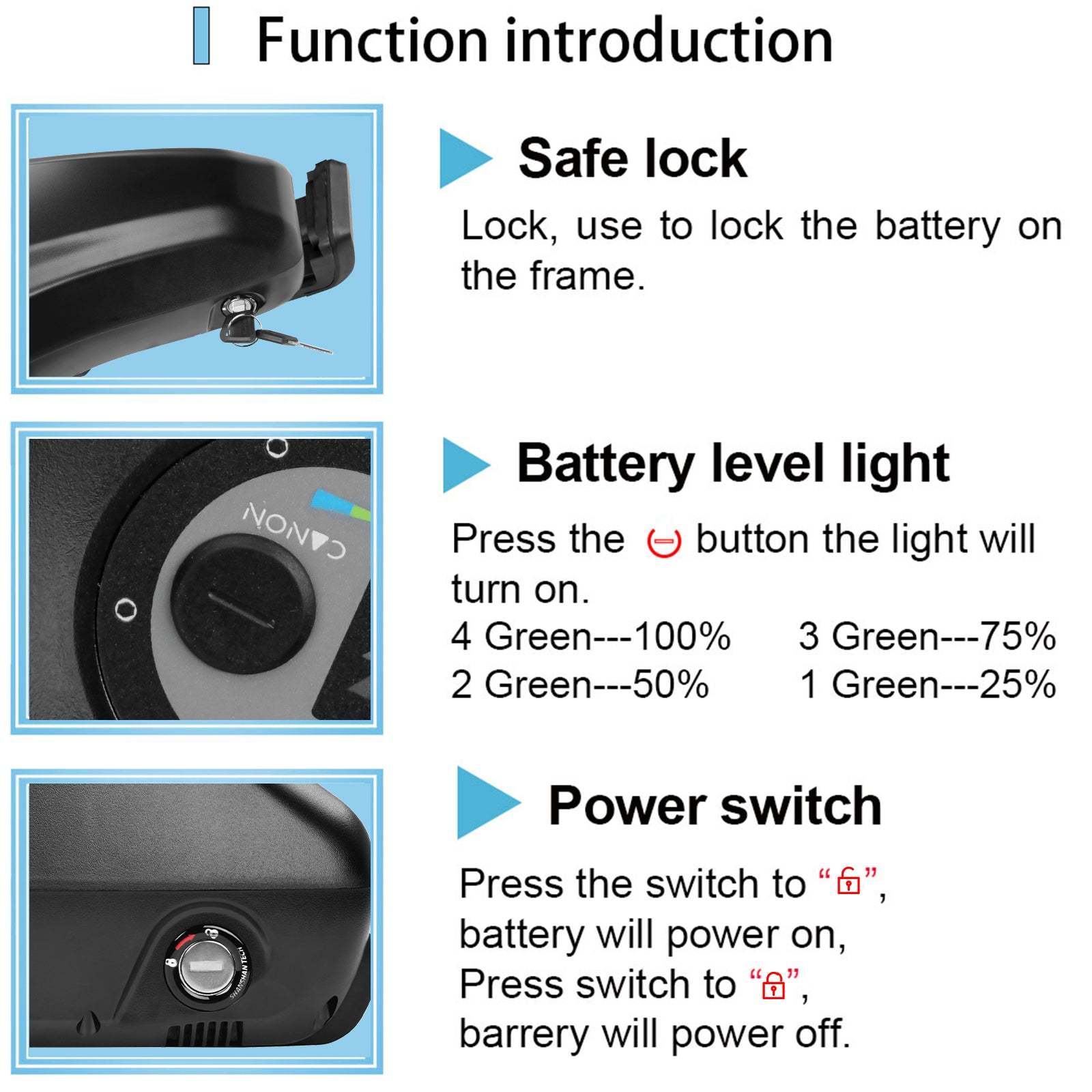 48V 35AH Super Capacity Rechargeable Li-ion Ebike Battery LG 5000mAh cells with 3A charger for 0-1800Wmotor【EU Stock