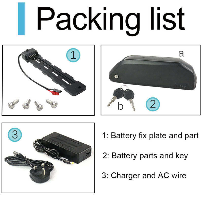 R049-2 48V 52V 13AH Ebike battery POLLY DP-6 Jumbo Shark Lithium Battery for 500W 750W 1000W motor【USA STOCK】