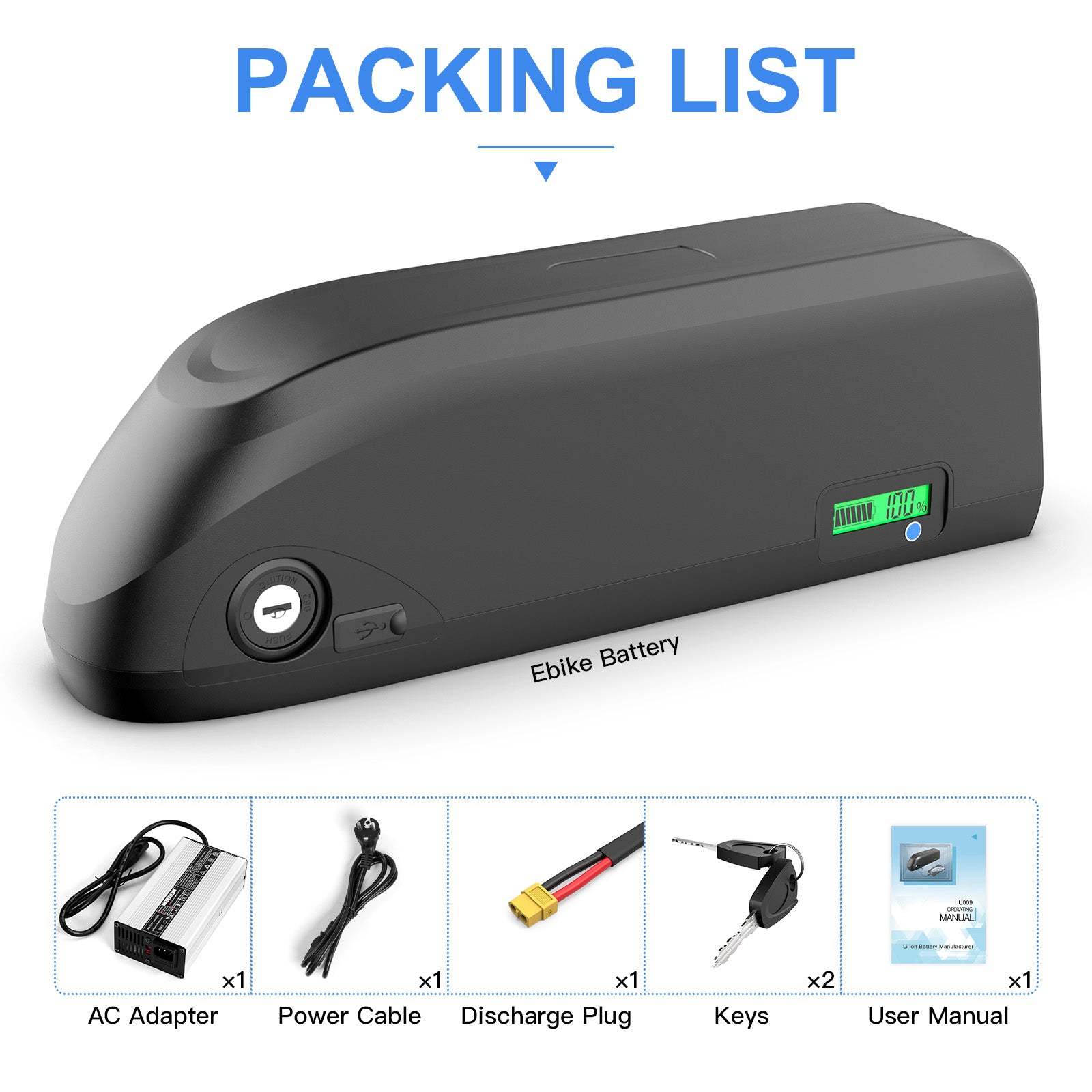 U009 48V 20Ah 21700 LG 5000mAh li-ion cells Ebike battery For 0-1800w Motor with 3A charger/EU stock/3-5days arrive