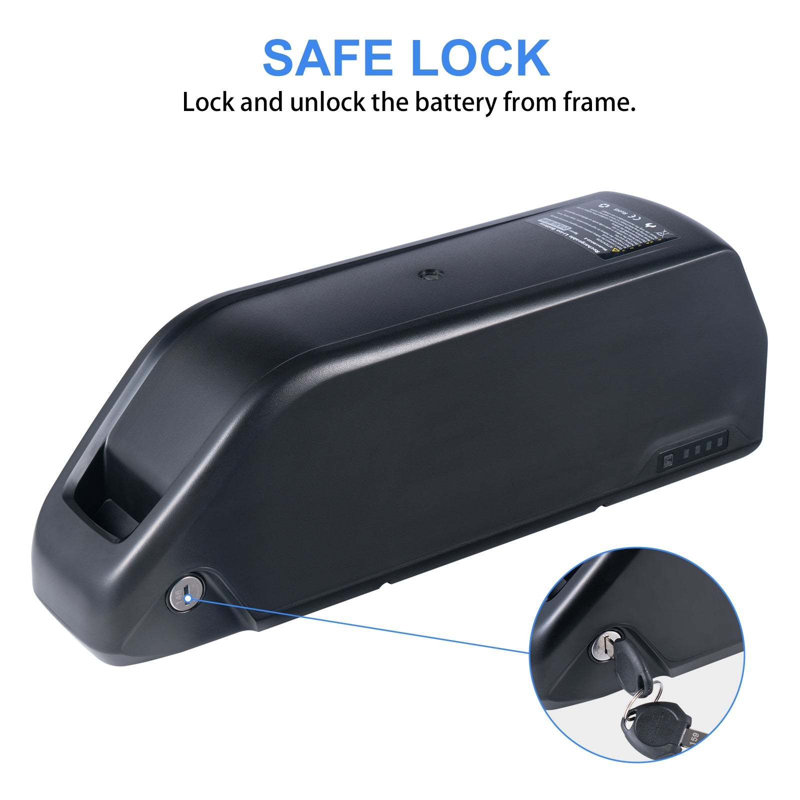 R049-8 52V 20Ah LG5000mah EBike Battery 21700 cells Polly DP-21700-5 Jumbo Shark Electric Bike Battery for 250W 350W 500W 750W 800W 1000W Watt motor【USA STOCK】