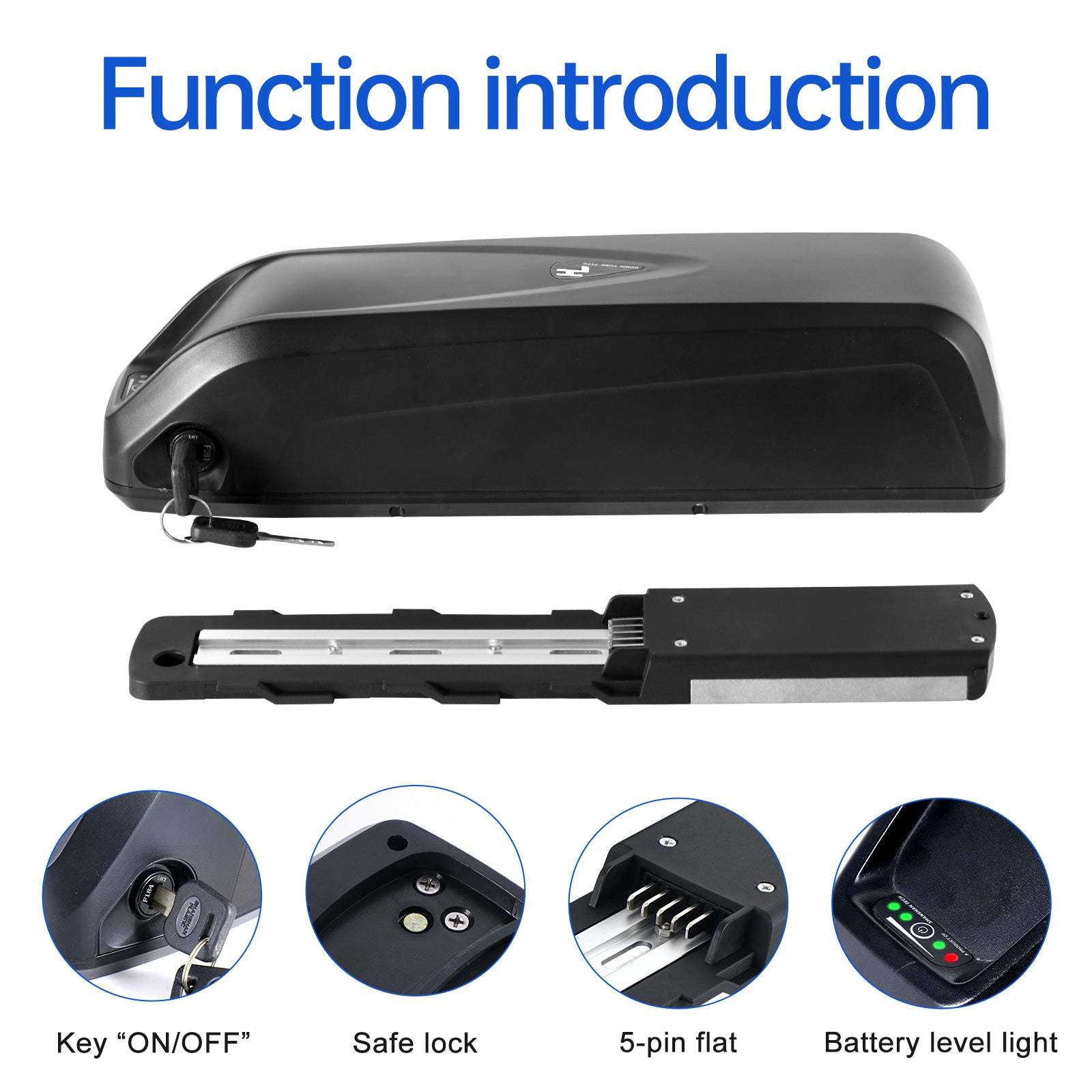 Hailong PRO 36V 48V 12Ah 15Ah 18650 3000mAh cells Electric bike Battery for 250W 350W 500W 1000W motor with 2A charger【Canada Stock】