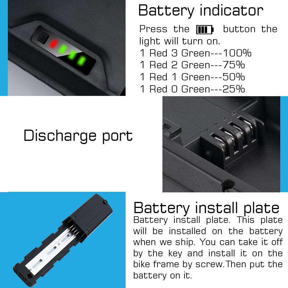 R049-4 48V 15Ah 20Ah Ebike battery pack 21700 LG 5200mAh cells Polly Jumbo Shark lithium ion  for 0-1500W motor with 3A charger【UK STOCK】