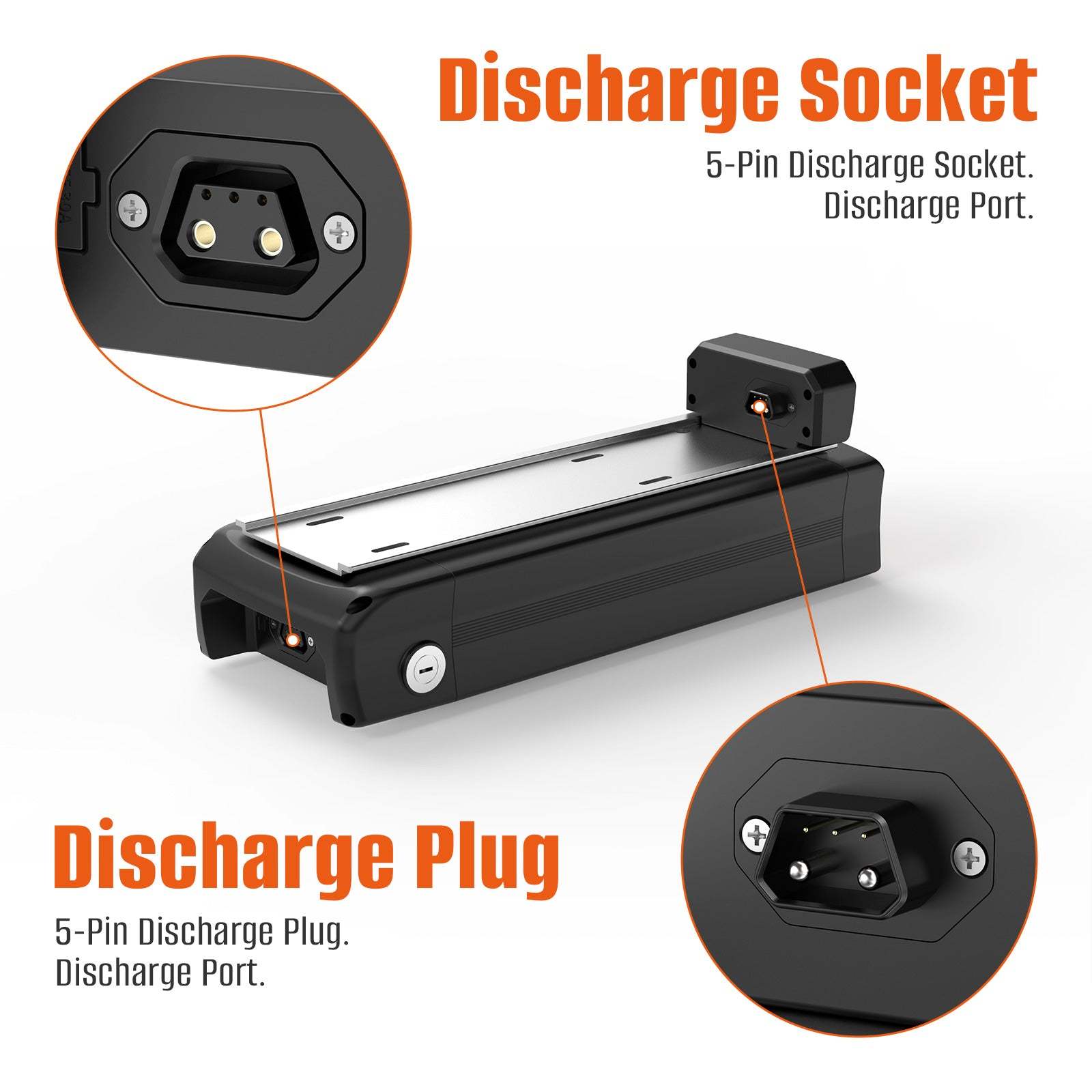 U010-1 48V 52V 30AH LG5000 li-on cells Rear Rack Ebike battery for 750W 1000W 1500W 2000W motor with 4A charger【UK Stock】