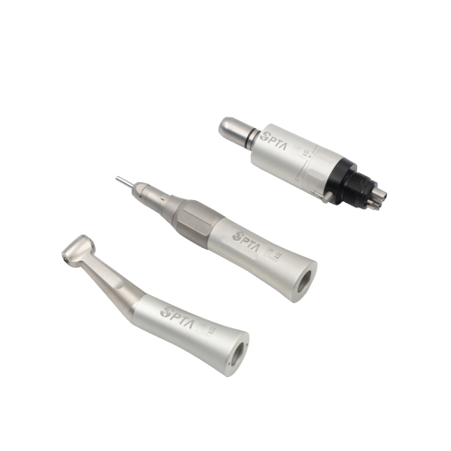 Pieza de mano de contraángulo dental motor neumático FX25 1: 1 kit de pulverización de agua externa con botón pulsador de baja velocidad