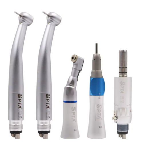 1PCS Low Speed Straight And Contra Angle Kit External Air Turbine With 2PCS High Speed Handpiece