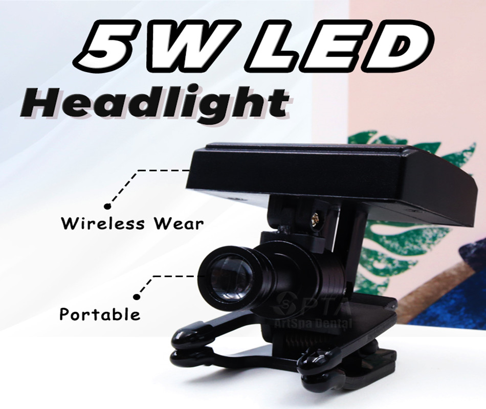 Wireless 5W Headlight Clip Headlamp