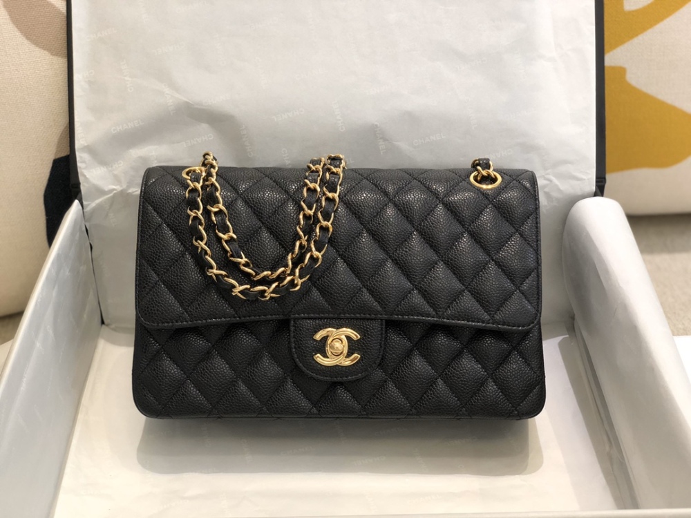 CHANEL Silver Buckle Classic Caviar CF25，Boutique