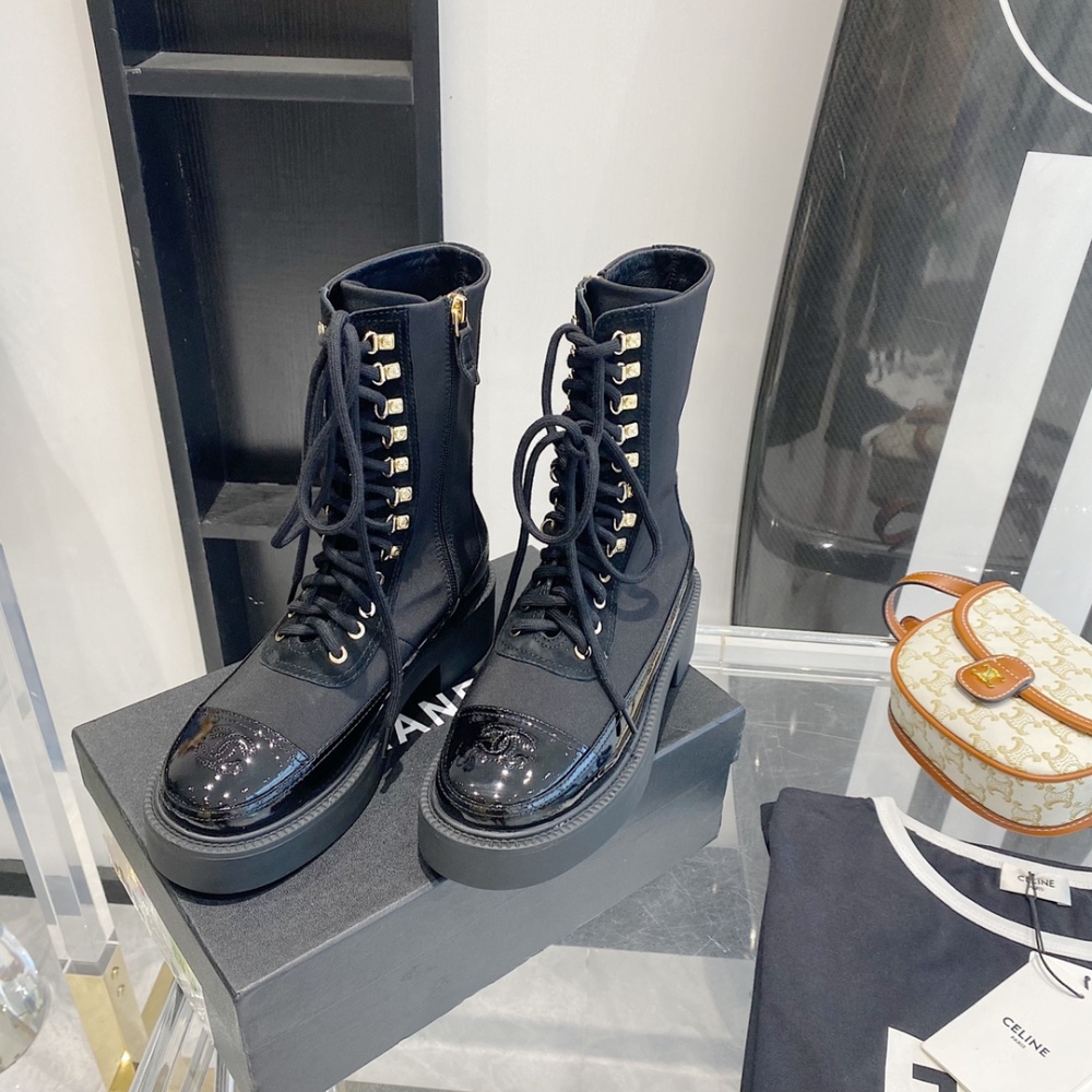 Chanel Panda boots