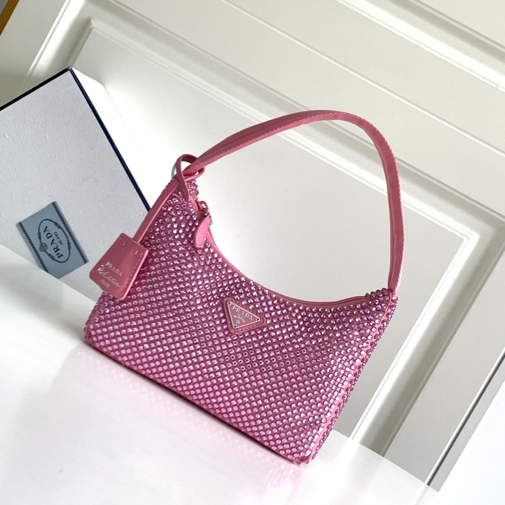 Prada sparkling diamond hobo boutique