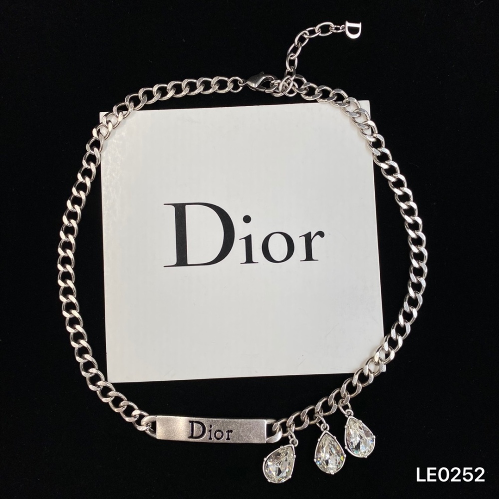Dior silver necklace