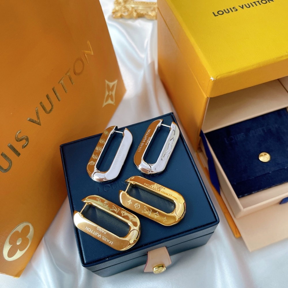 LV square earrings