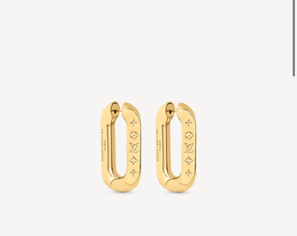 LV square earrings