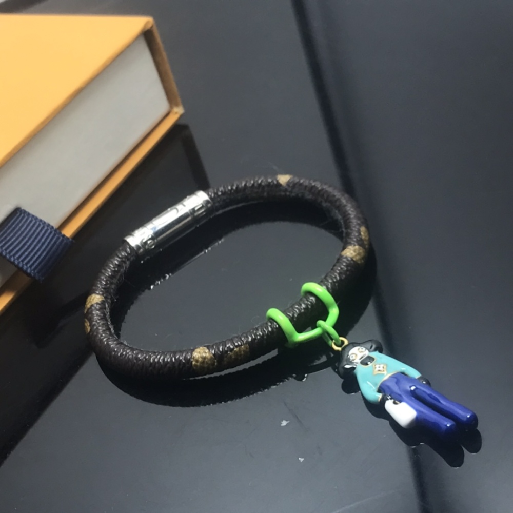 LV leather cord bracelet