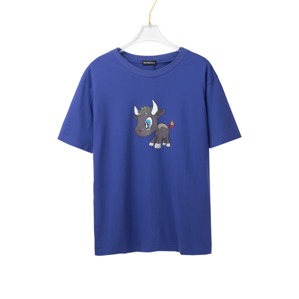 Balenciaga Parisian Cute cow print T-sleeve couple