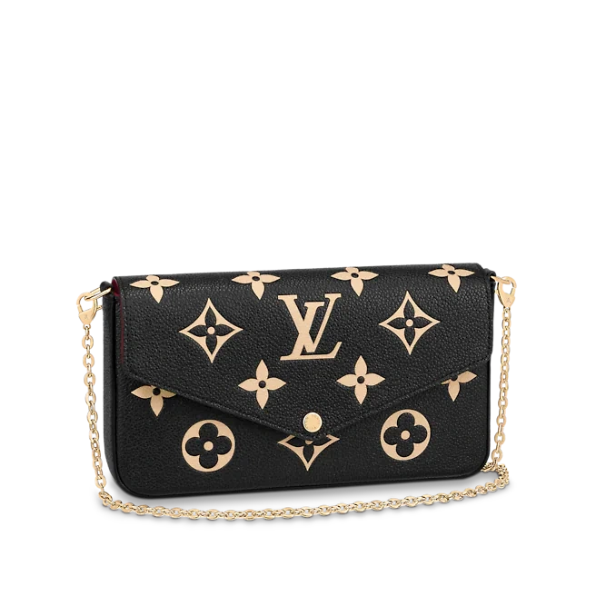 Louis Vuitton FÉLICIE POCHETTE mirror boutique，LV full leather embossed three-in-one