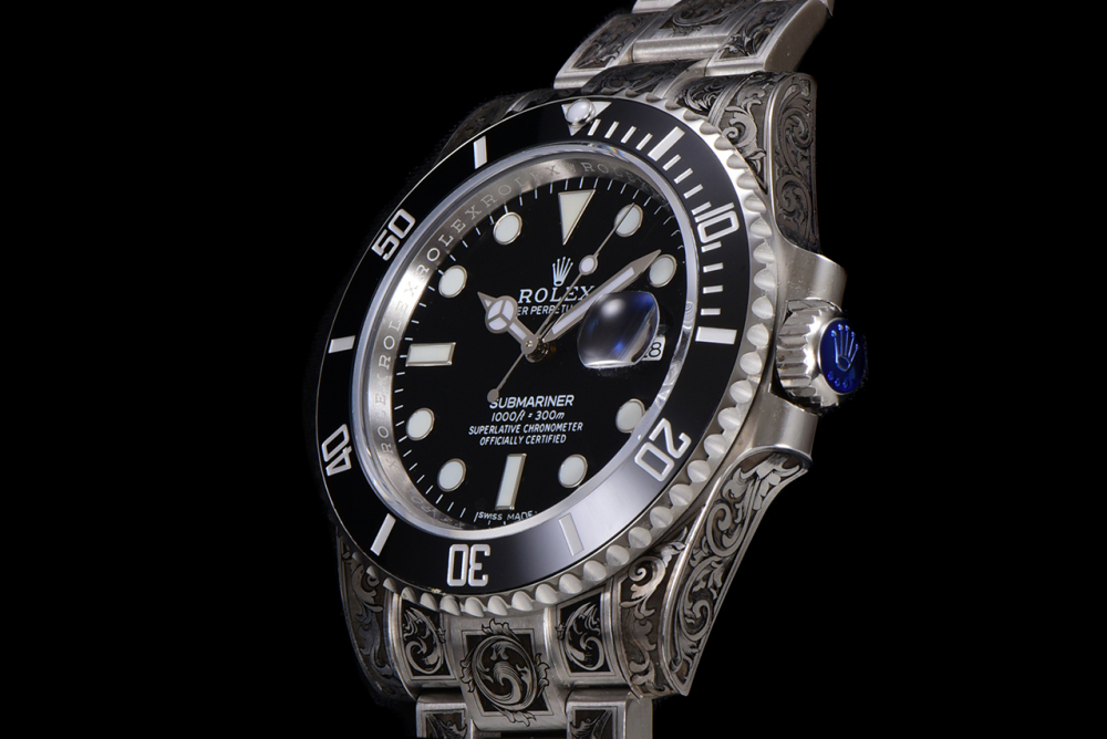 Rolex engraved watch