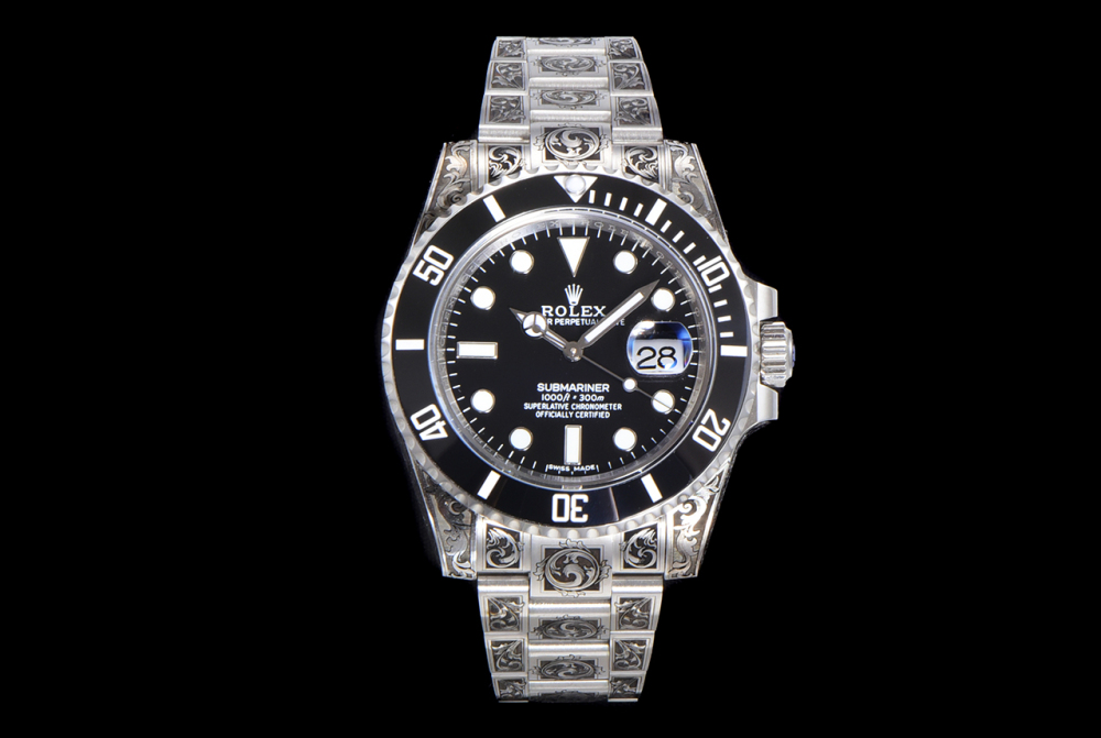 Rolex engraved watch