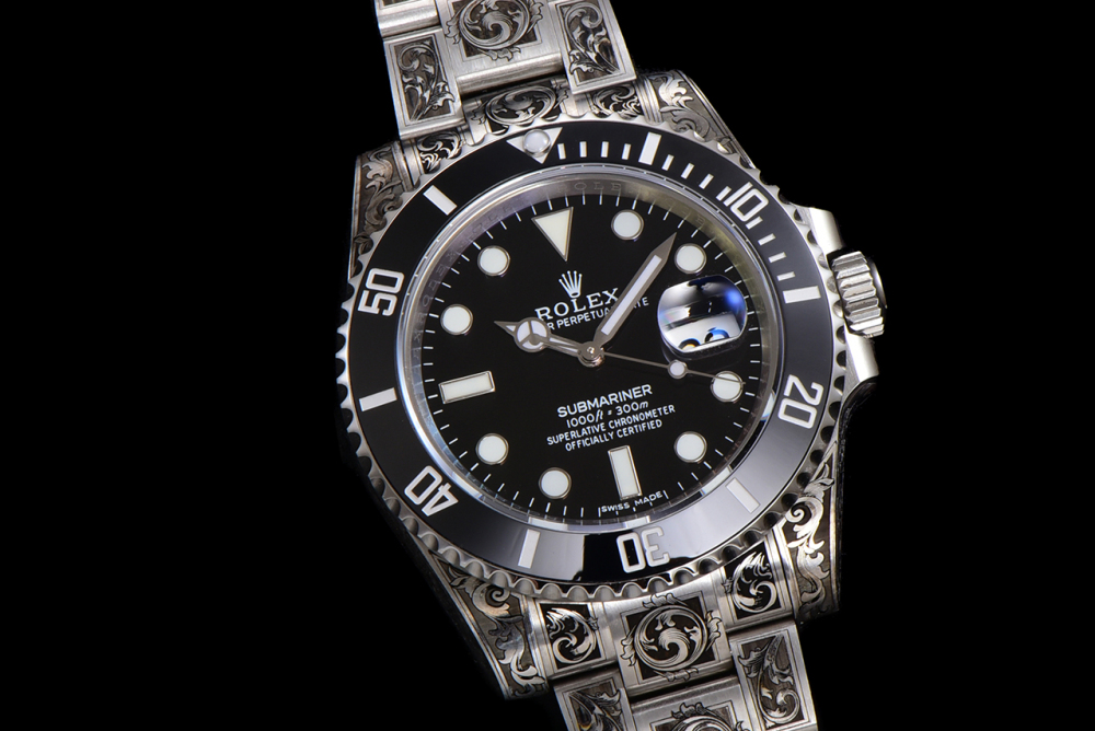 Rolex engraved watch