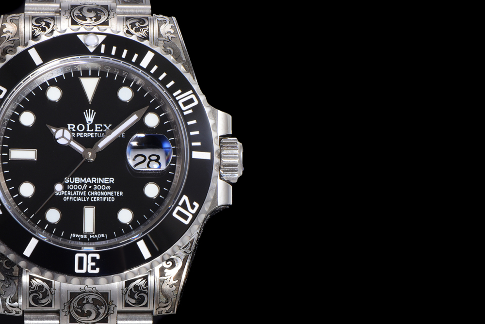 Rolex engraved watch