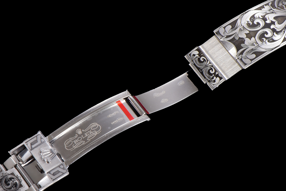 Rolex engraved watch
