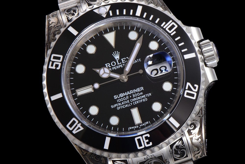 Rolex engraved watch