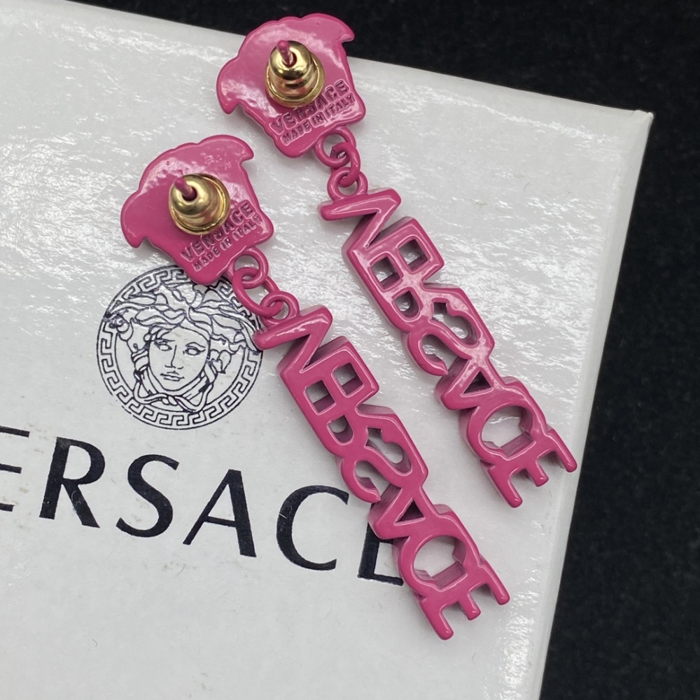 Versace stud earrings