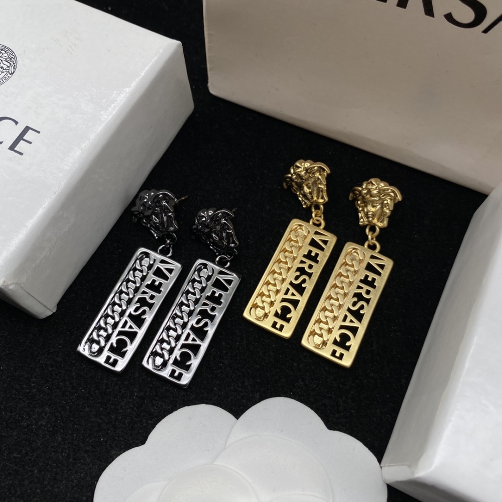 Versace stud earrings