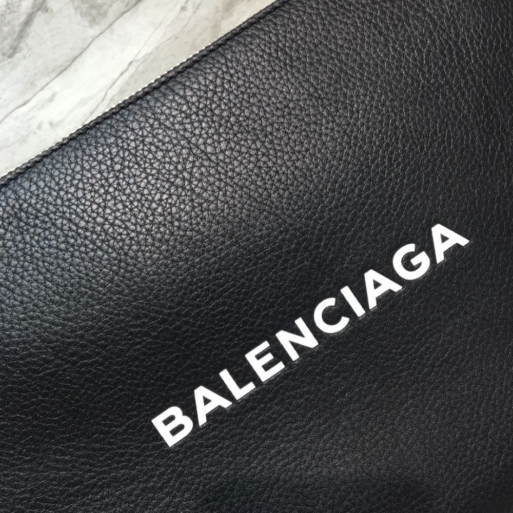 Balenciaga lychee leather clutch bag PM Mirror Boutique