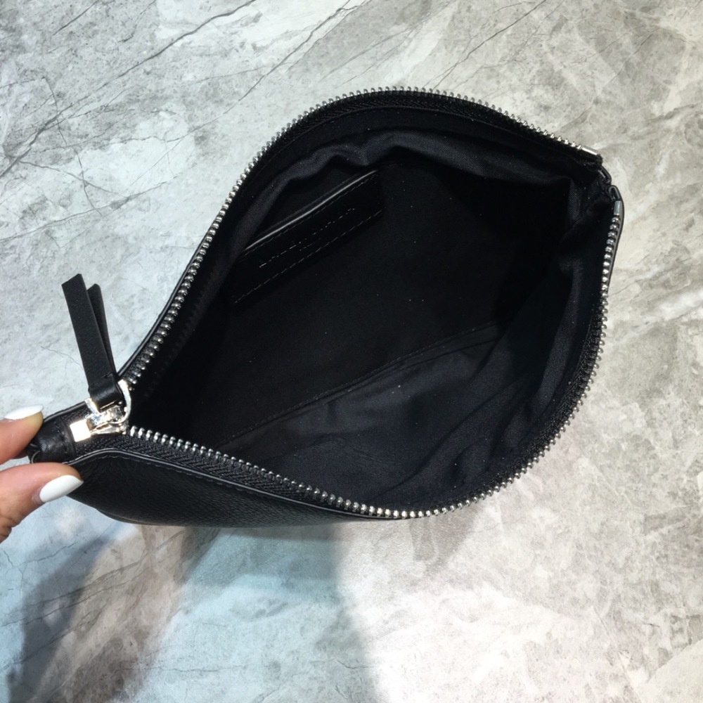Balenciaga lychee leather clutch bag PM Mirror Boutique