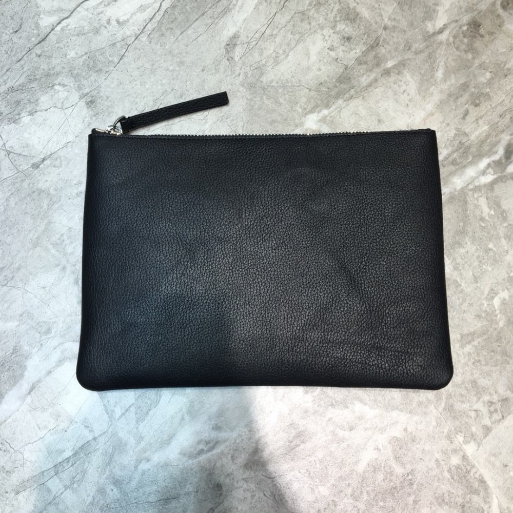 Balenciaga lychee leather clutch bag PM Mirror Boutique