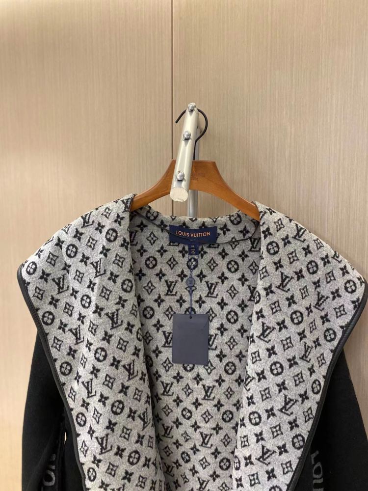 Louis Vuitton Cropped Floral Hooded Cashmere Coat