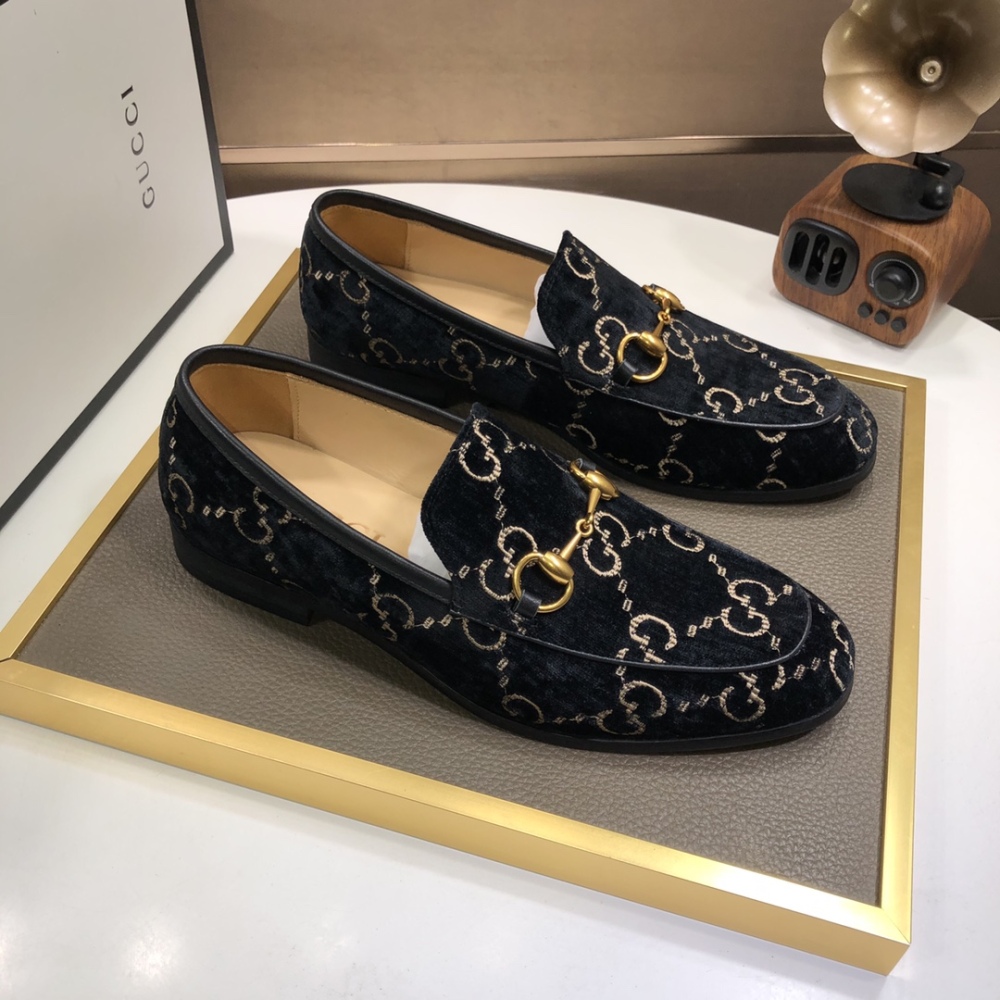 GUCCI Men'svelvet beanie shoes
