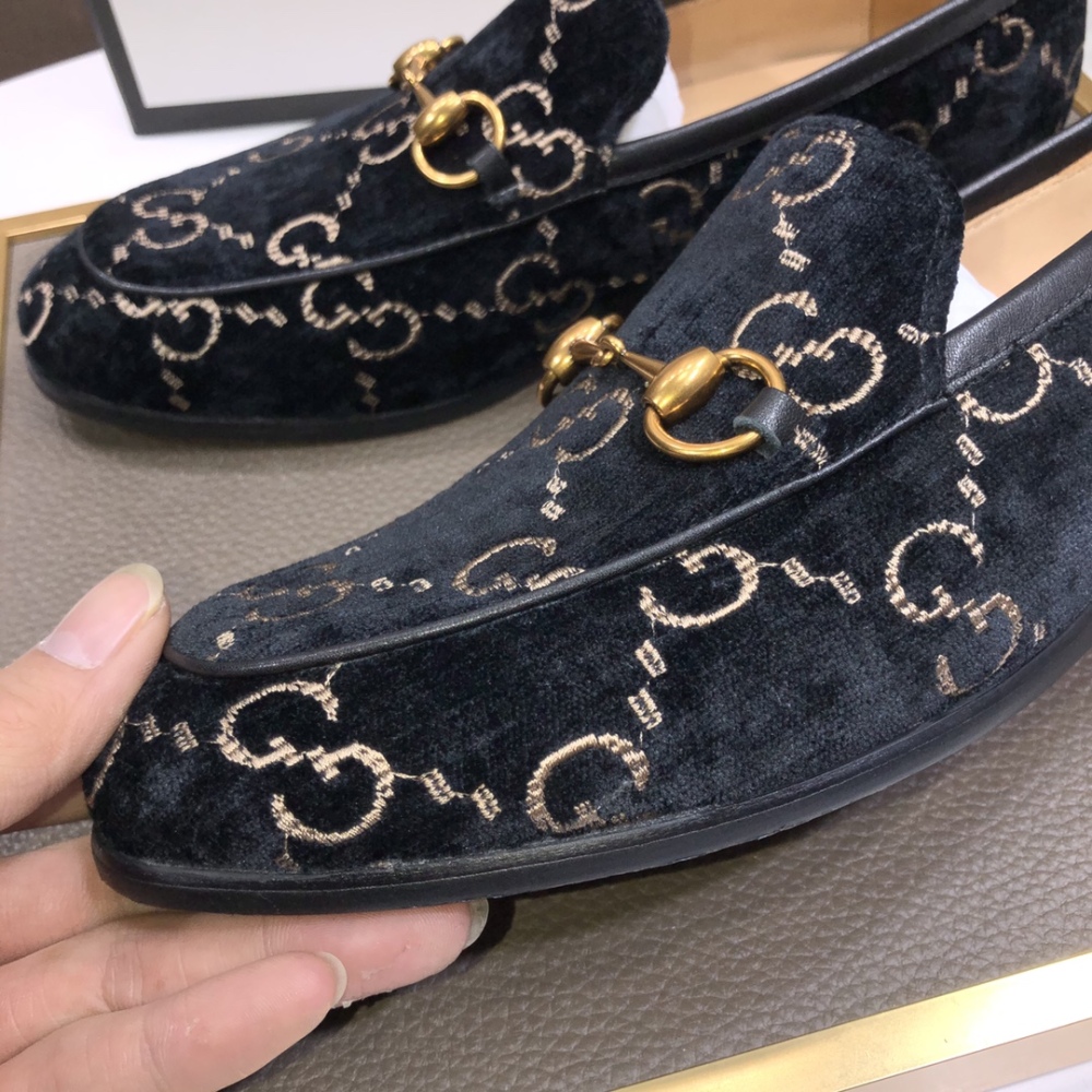 GUCCI Men'svelvet beanie shoes