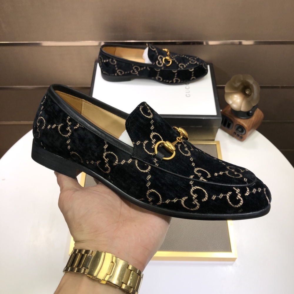 GUCCI Men'svelvet beanie shoes