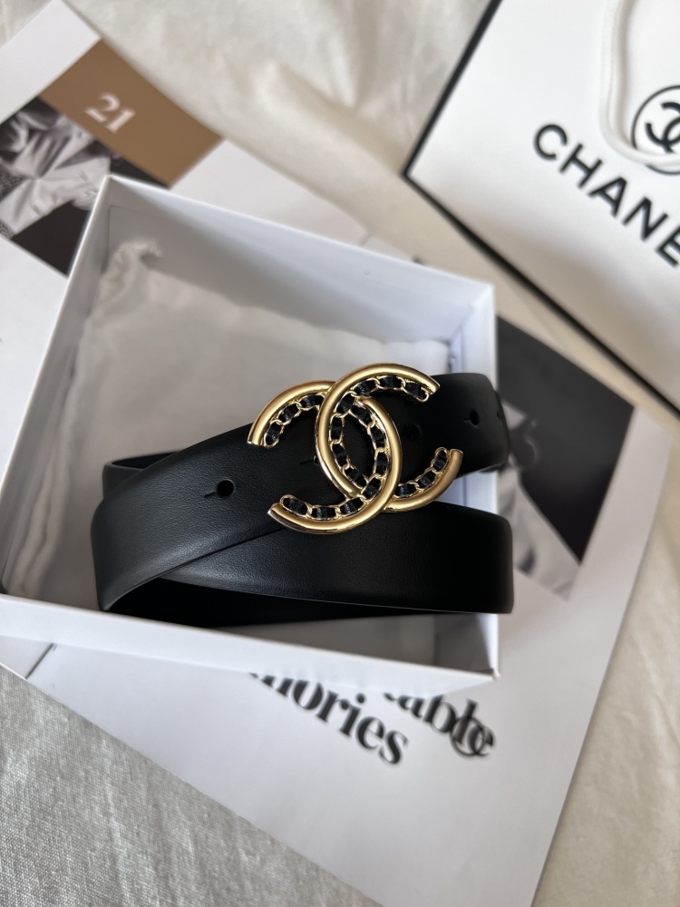 CHANEL ladies belt 3.0cm