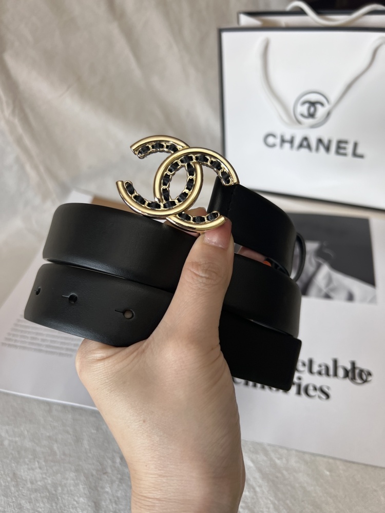 CHANEL ladies belt 3.0cm