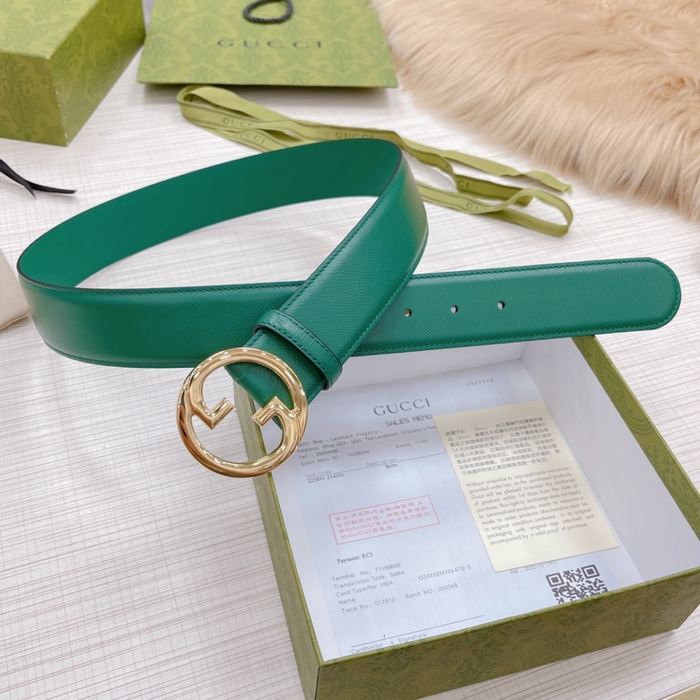 GUCCI Men's and Women's Belts 3.8cm