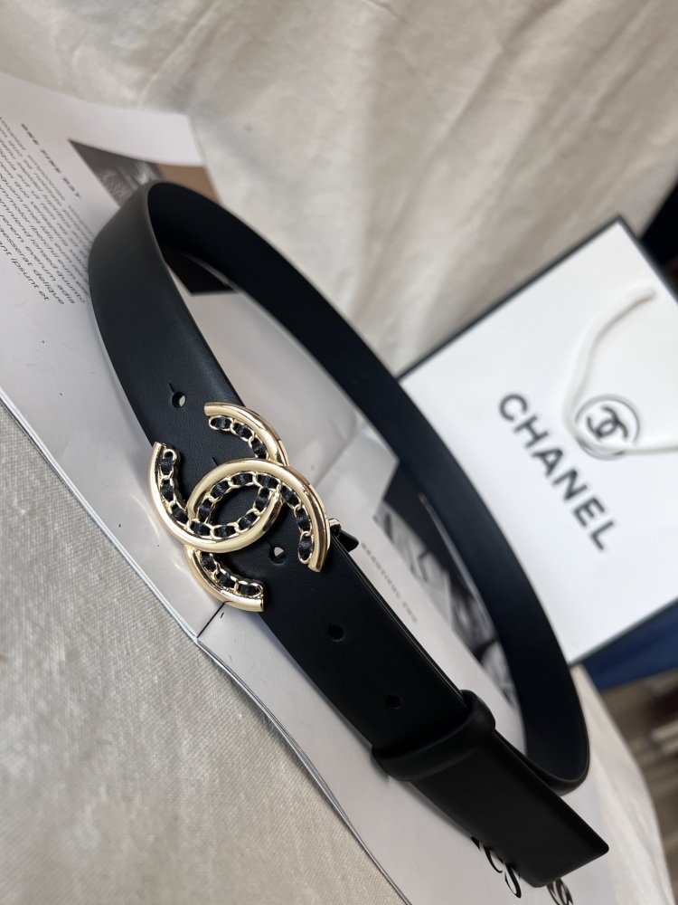 CHANEL ladies belt 3.0cm