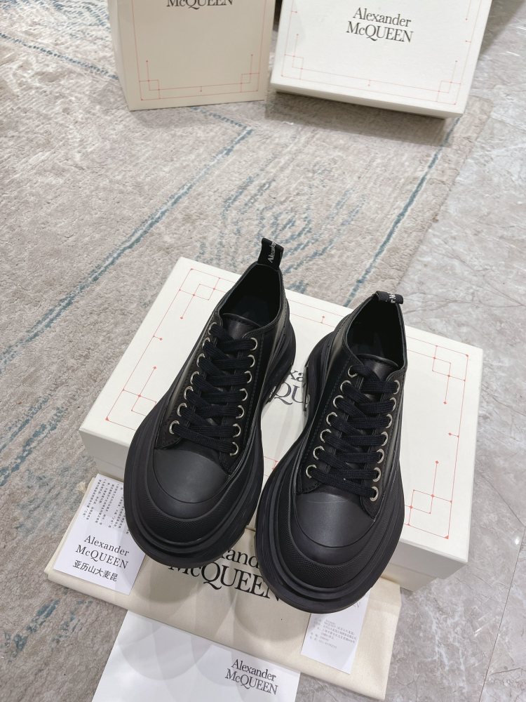 McQueen Men's and Women's Platform Leather Daddy Shoes