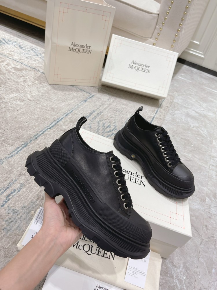 McQueen Men's and Women's Platform Leather Daddy Shoes