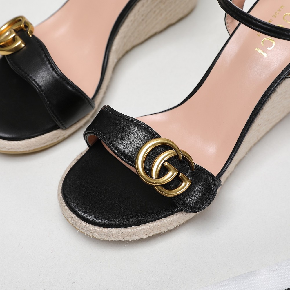GUCCI wedge platform sandals 8cm heel