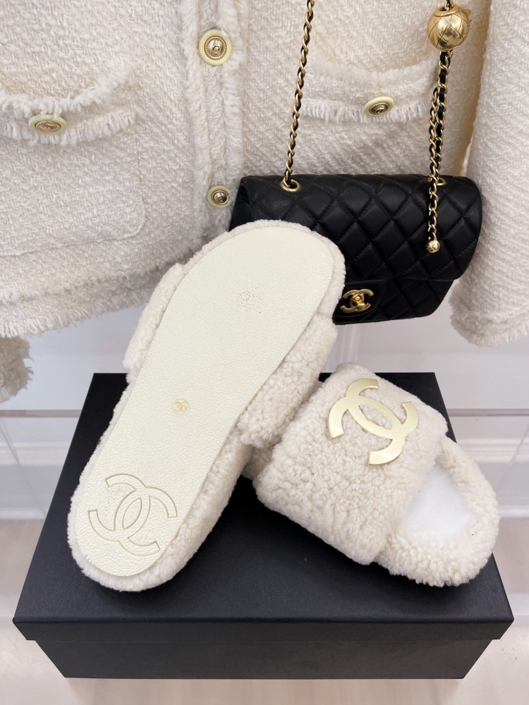 Chanel Double C  slippers