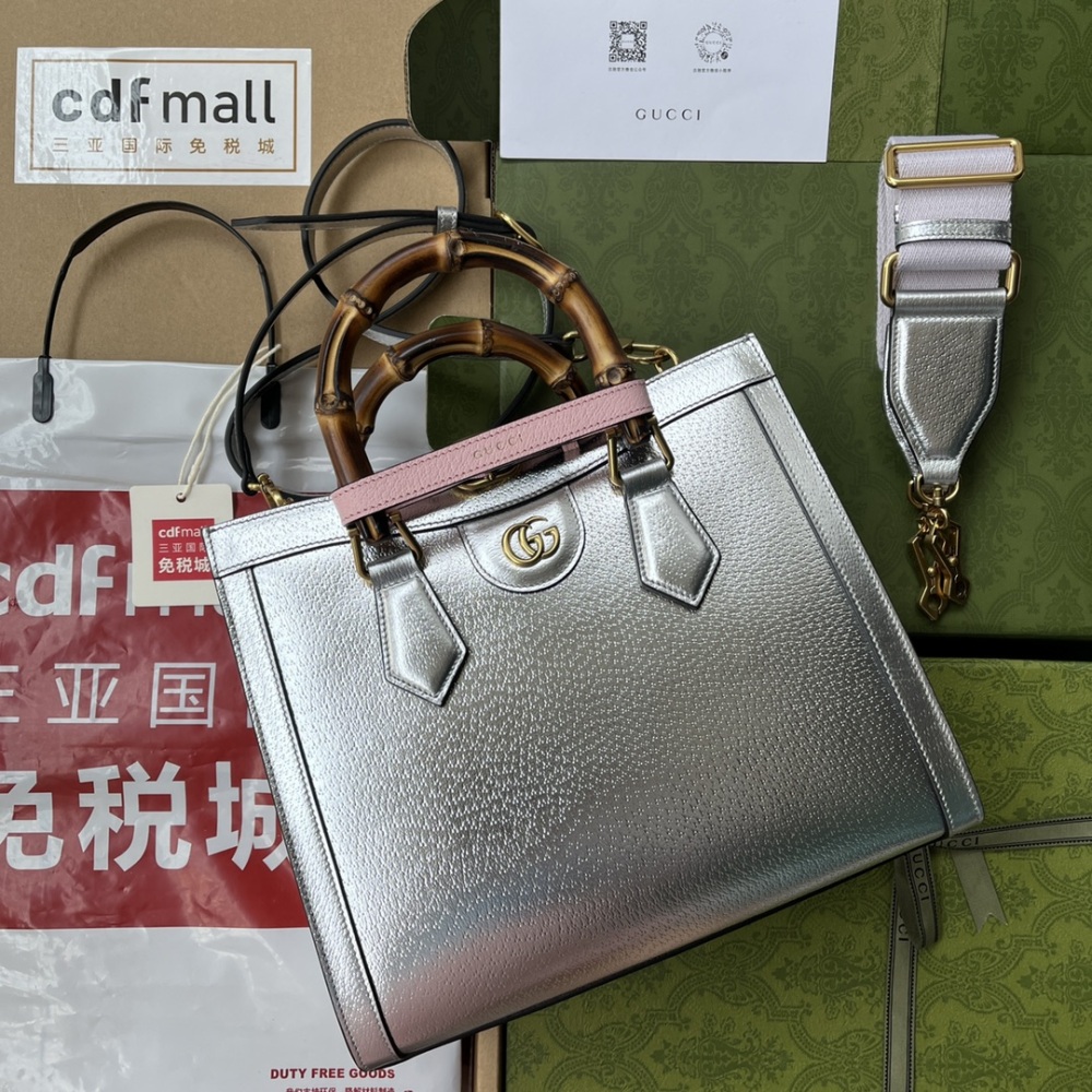 Gucci Aria bamboo  tote MM 702721 Mirror Boutique