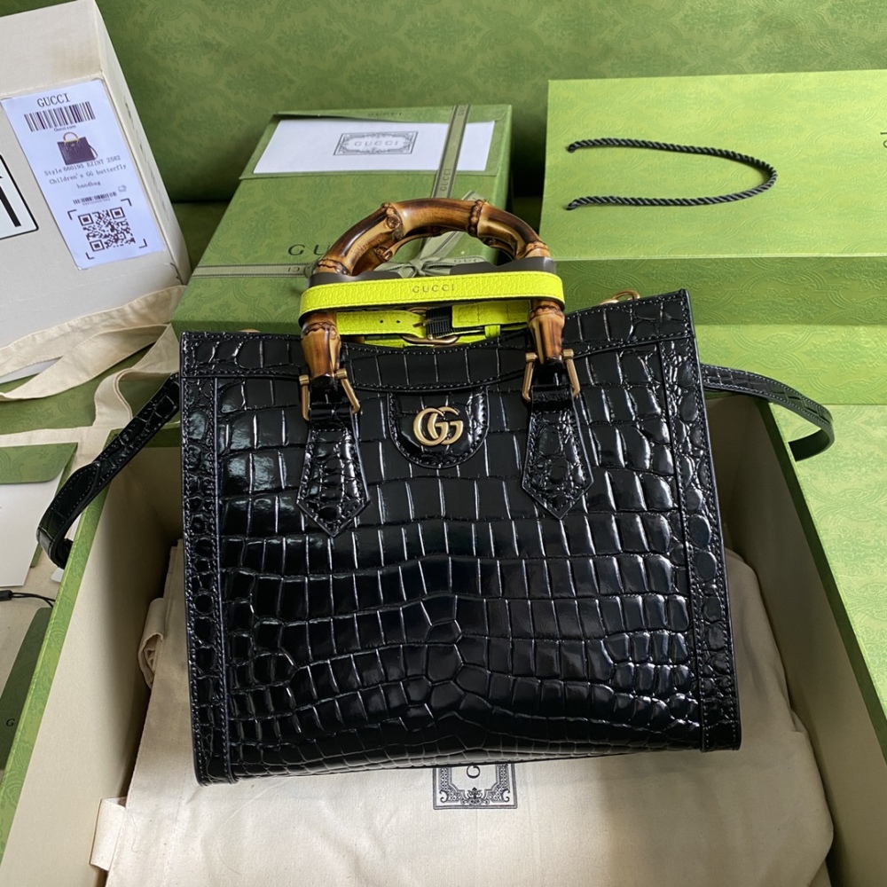 Gucci Aria bamboo  tote MM 660195 Mirror Boutique