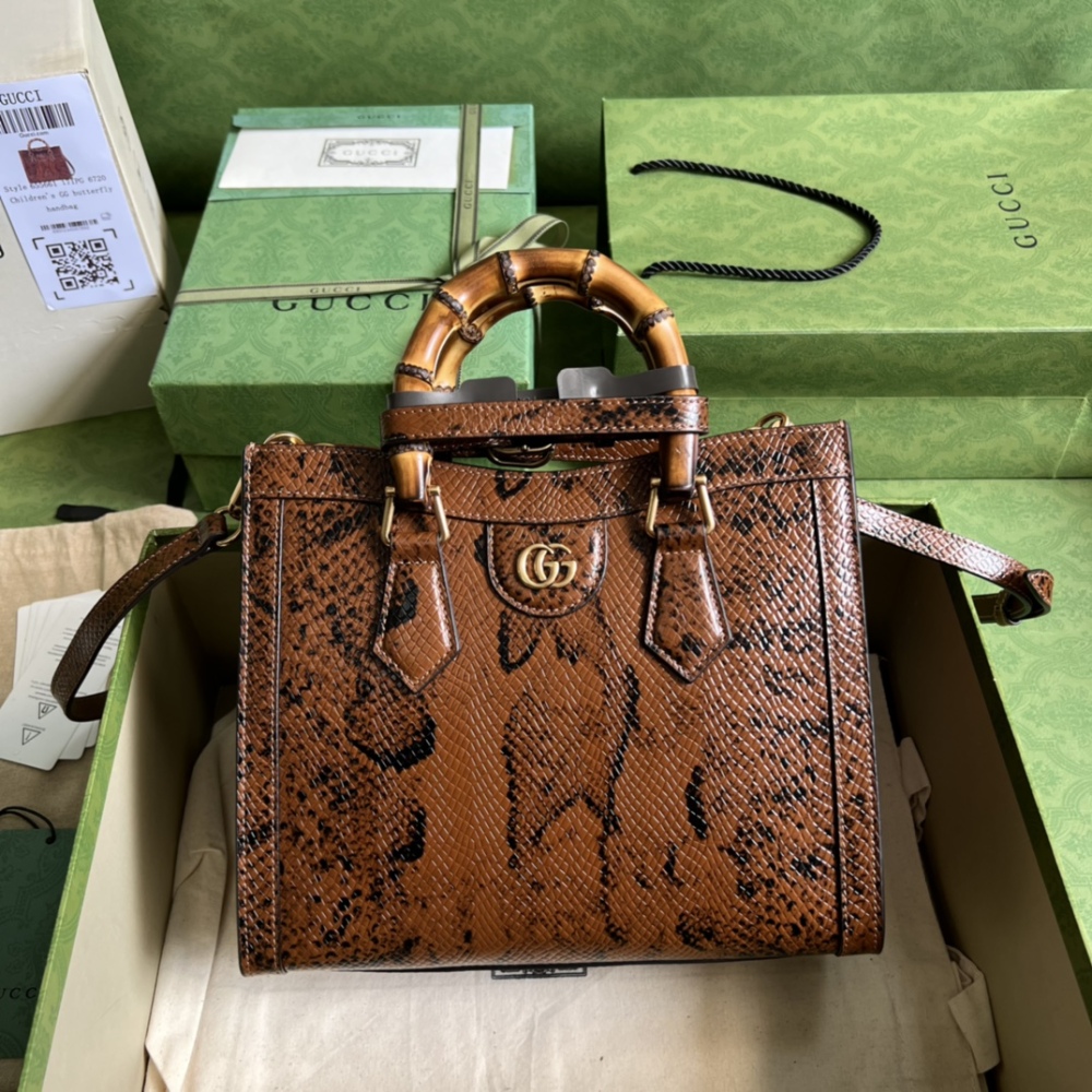 Gucci Aria bamboo  tote MM 660195 Mirror Boutique
