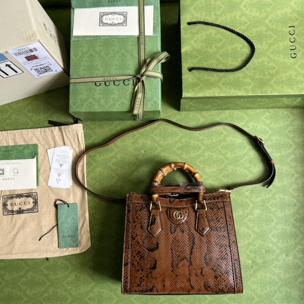 Gucci Aria bamboo  tote MM 660195 Mirror Boutique