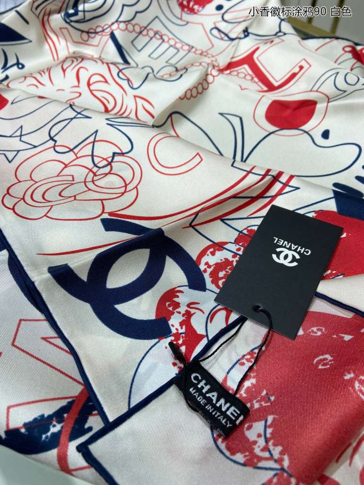 Chanel silk square scarf